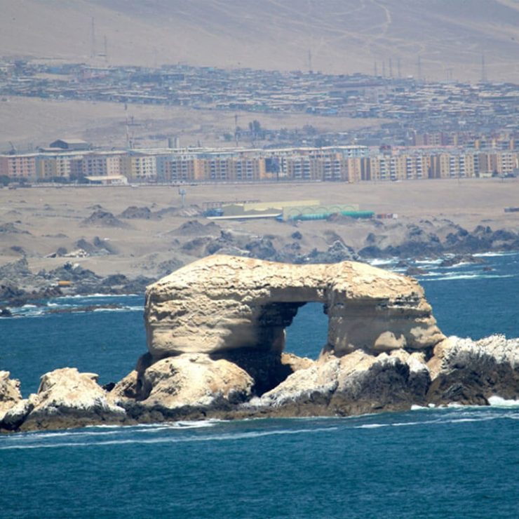 Monumento natural la portada en la ciudad de la Antofagasta